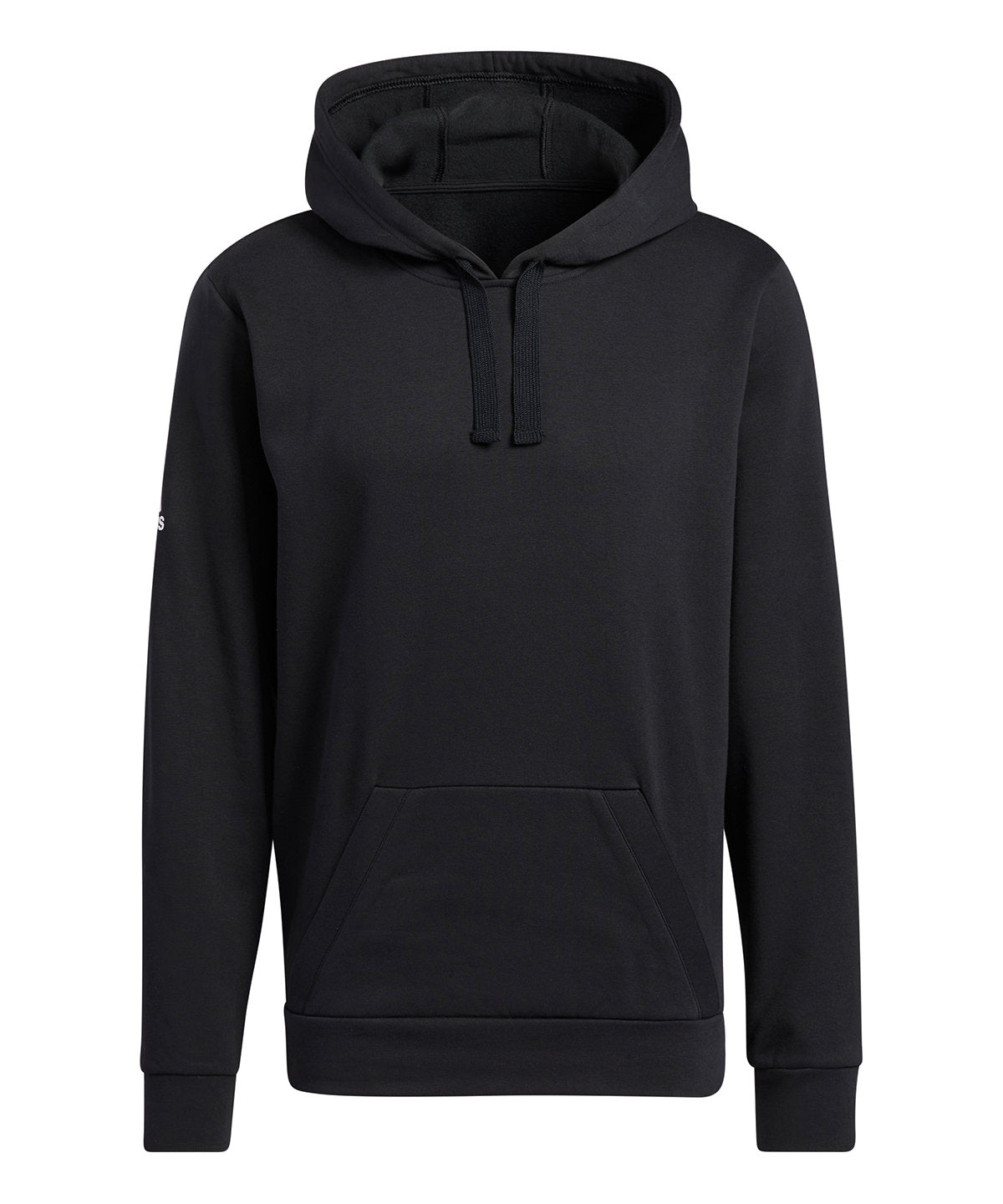 Black custom hoodie with pullover design and front pouch pocket, ideal for personalised embroidery or printed branding.
