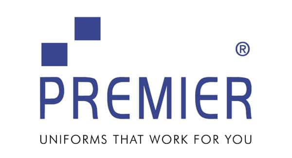 Personalised Premier clothing logo – custom uniforms, workwear, and branded staff apparel.