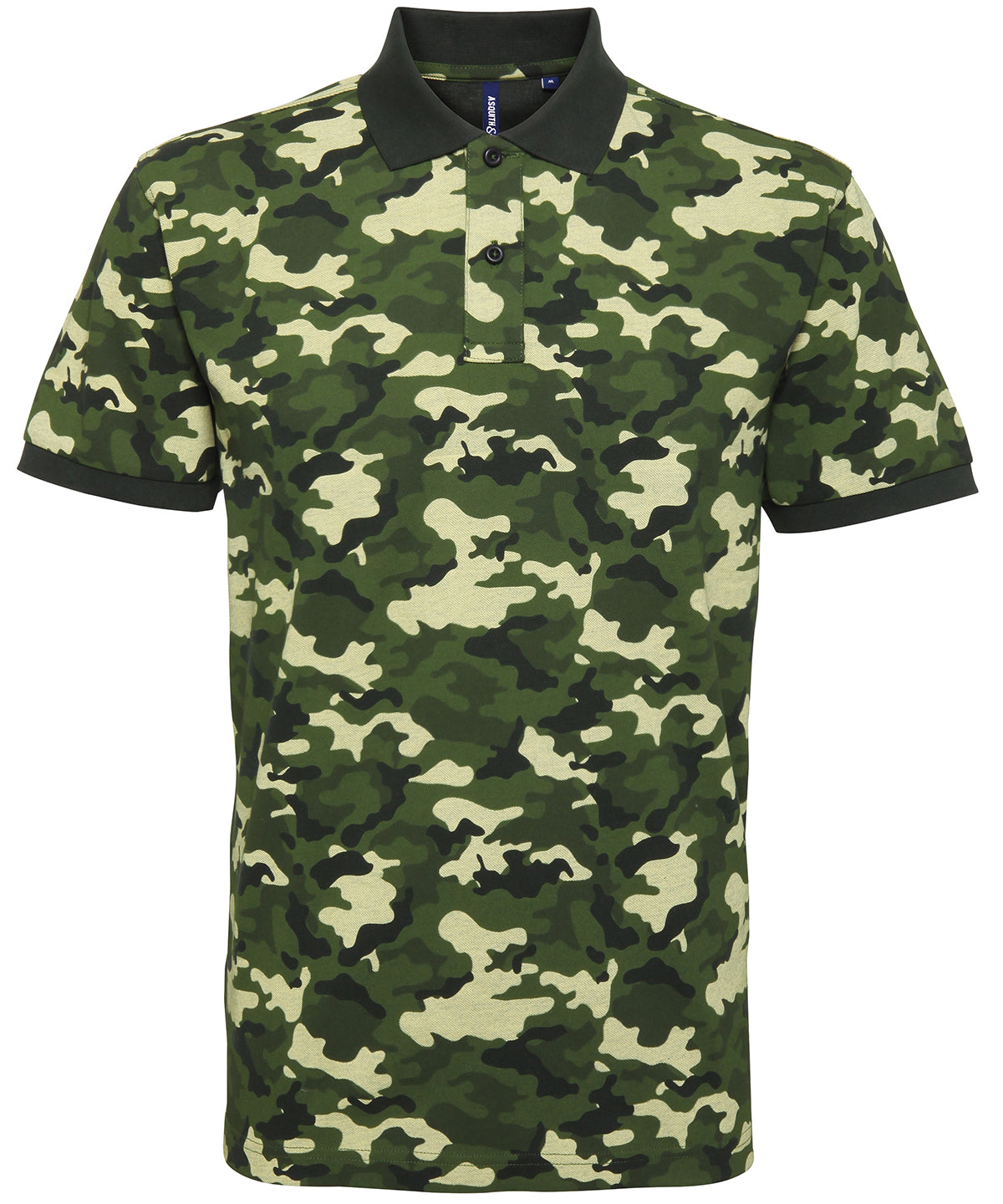 Men's camo piqué polo