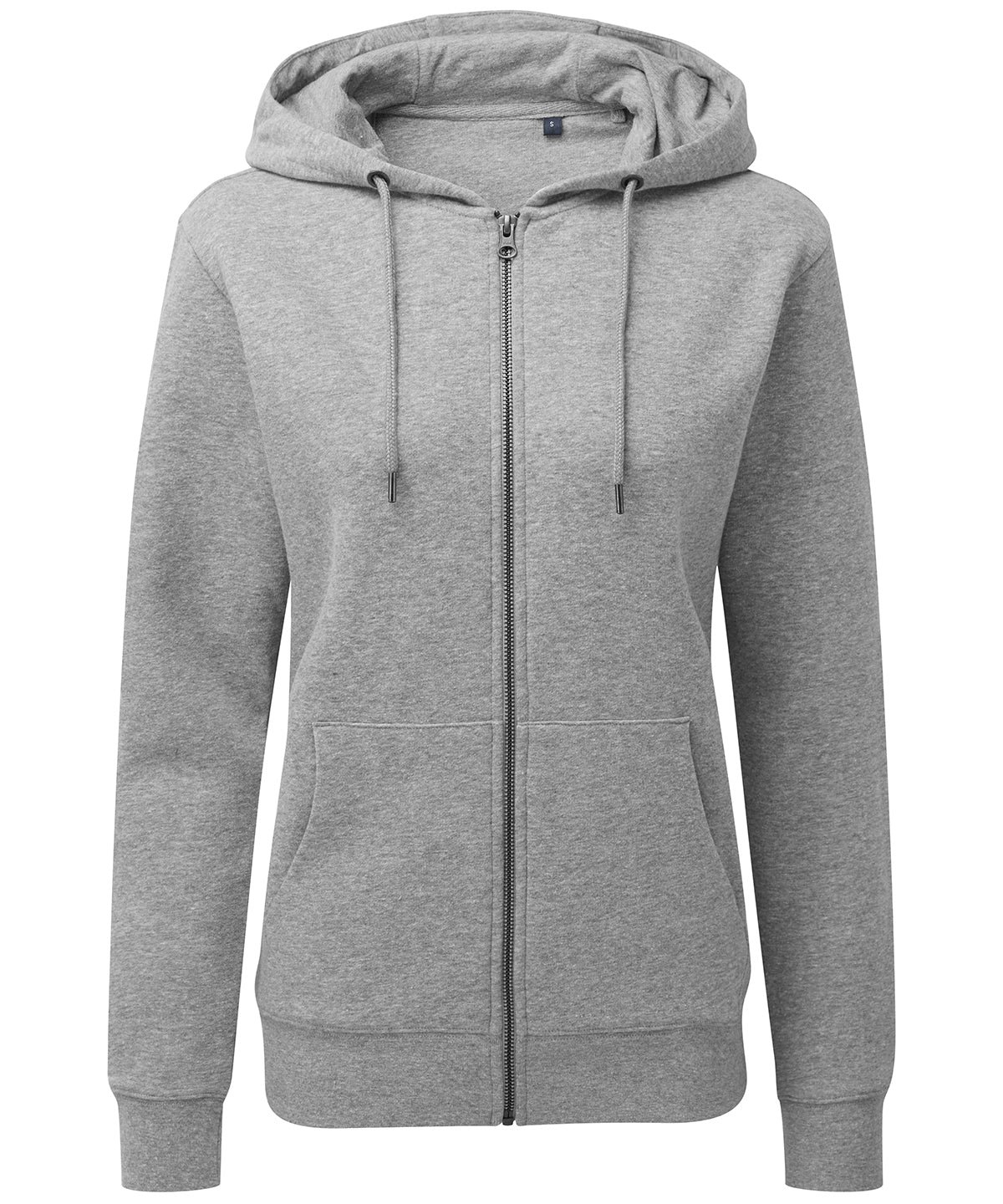 Women's zip-through organic hoodie