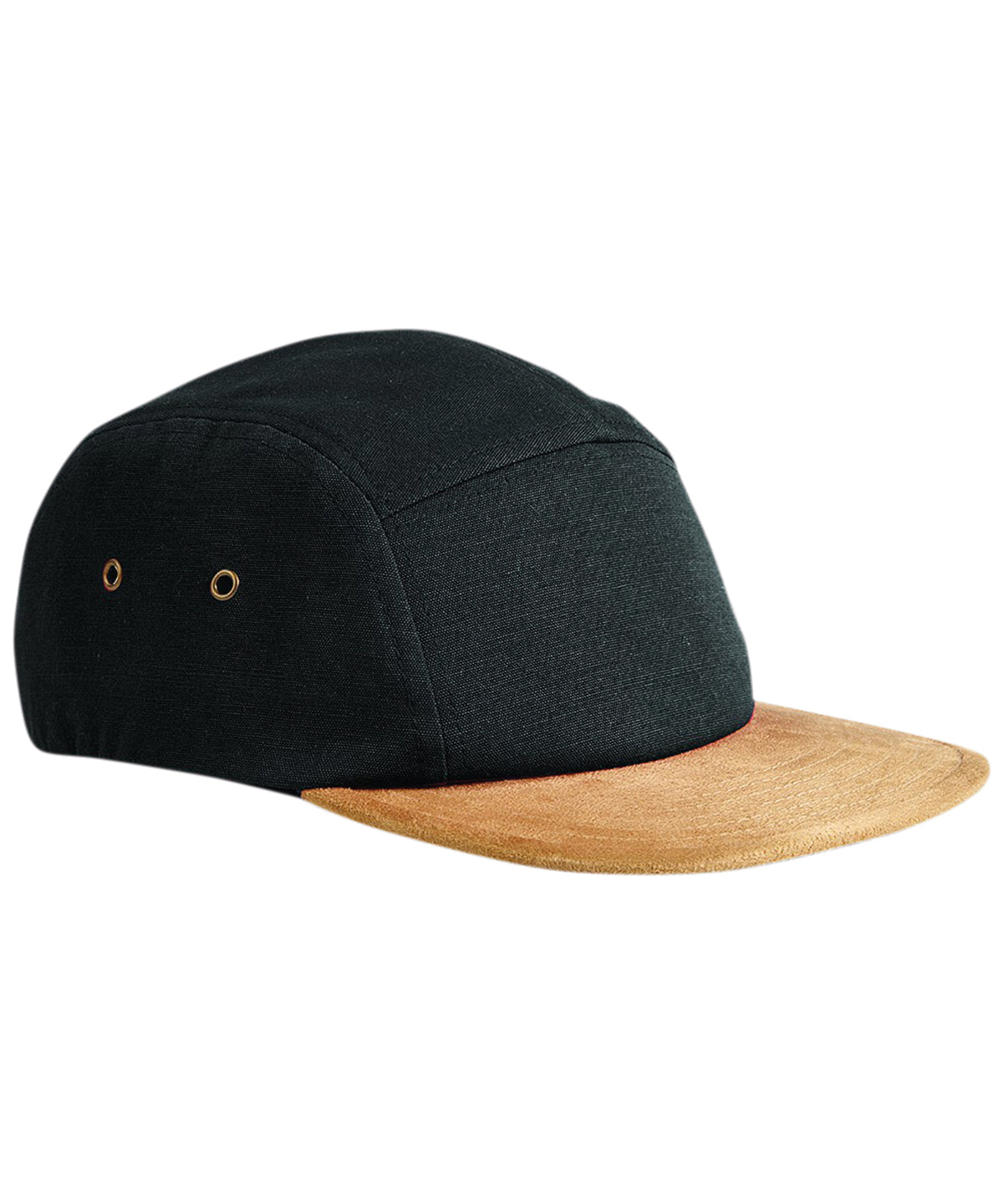 Suede peak 5-panel cap