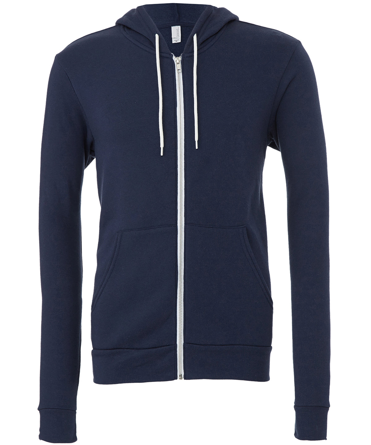 Unisex polycotton fleece full-zip hoodie