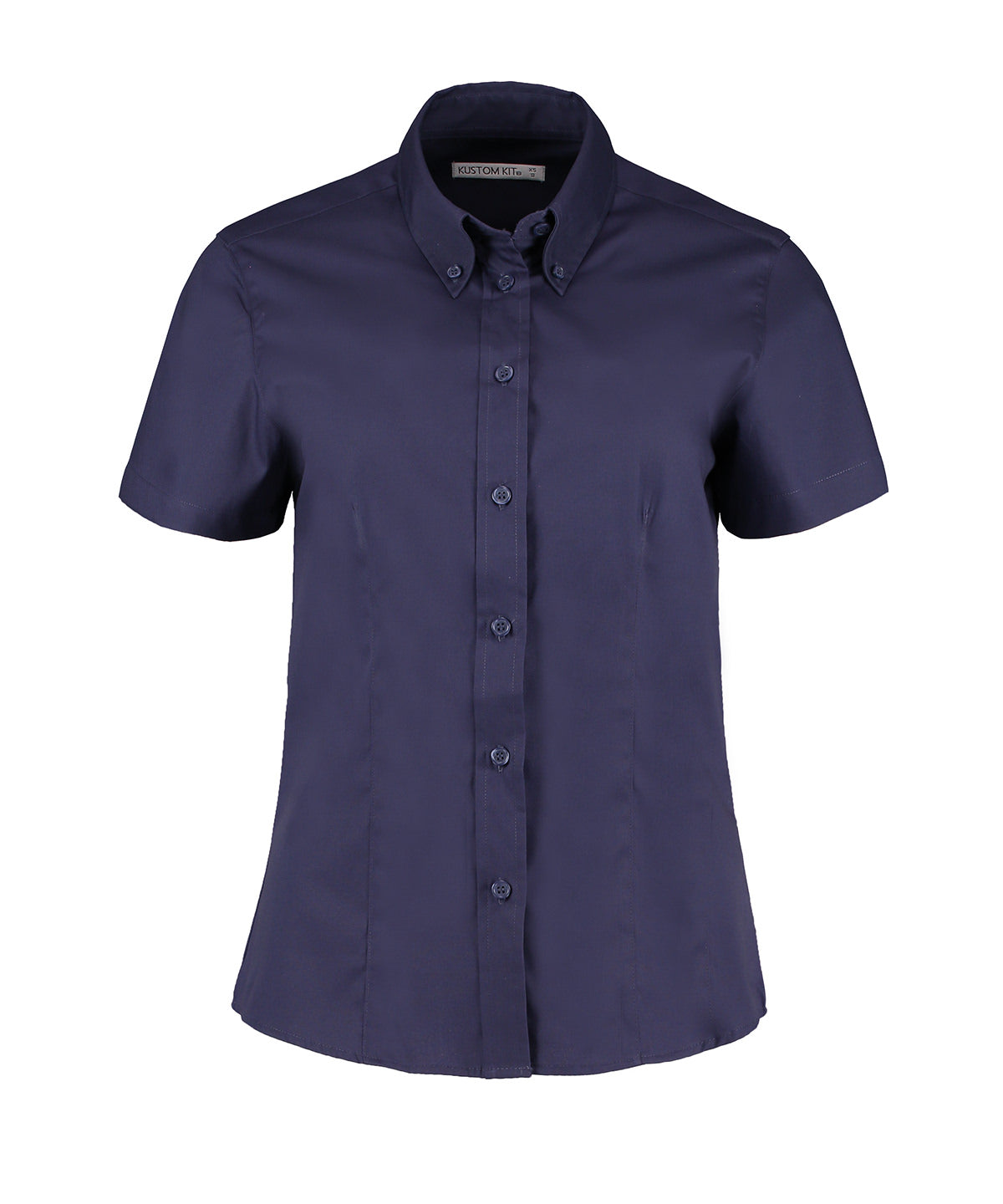 Women's corporate Oxford blouse short-sleeved (tailored fit)