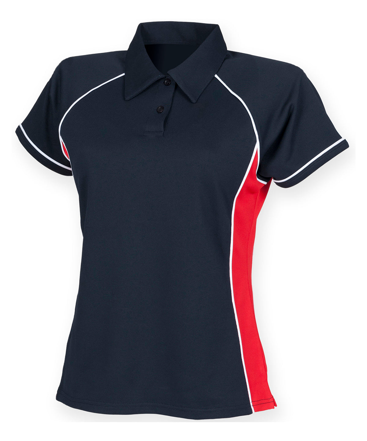 Women's piped performance polo