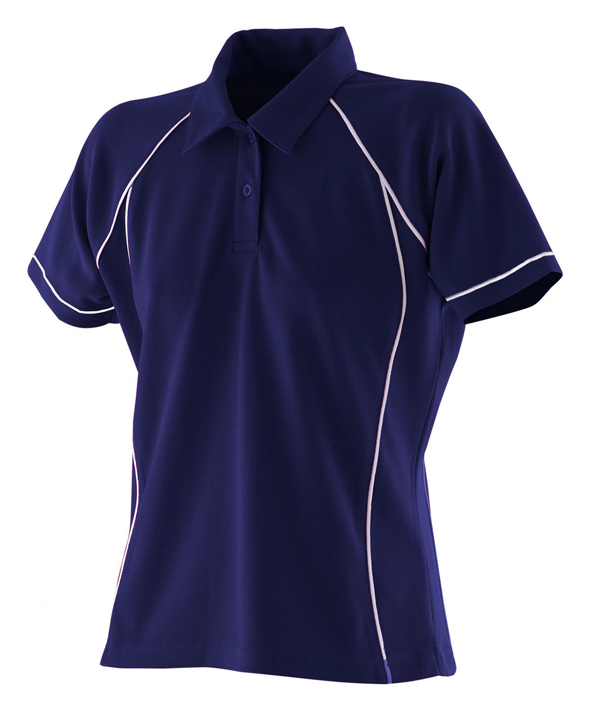 Women's piped performance polo