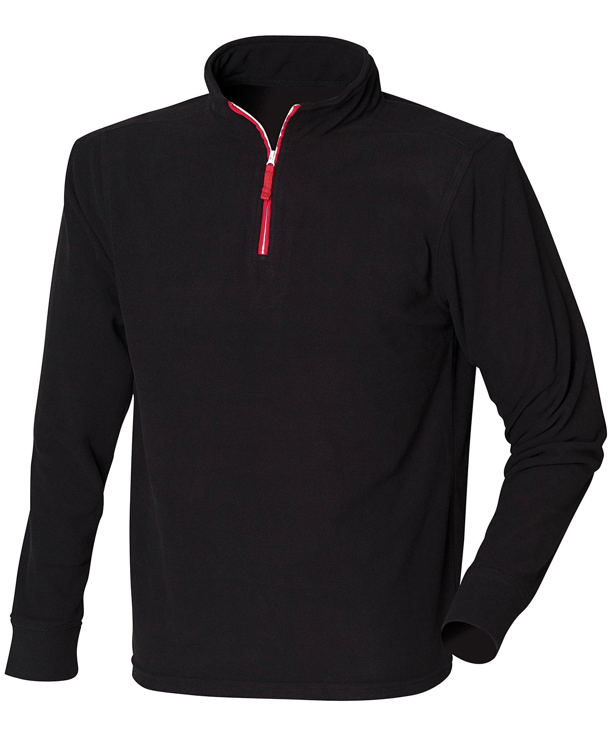 ¼ zip long sleeve fleece piped