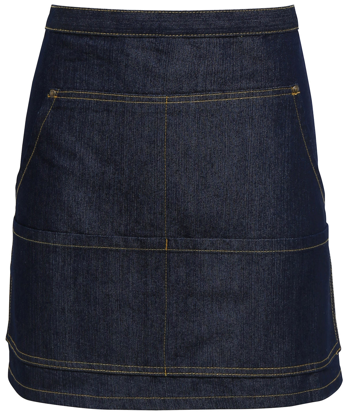 Jeans stitch denim waist apron