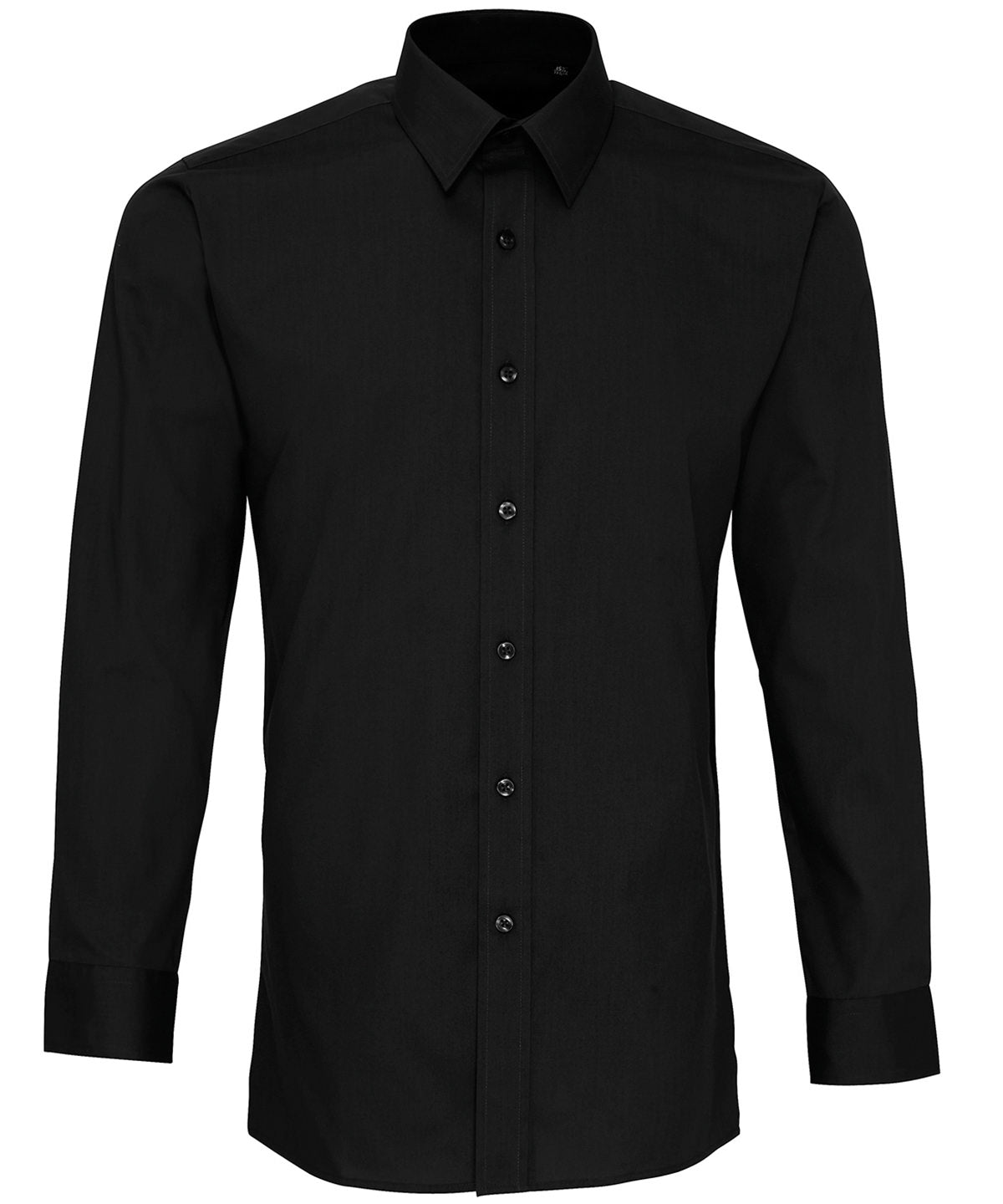 Poplin fitted long sleeve shirt