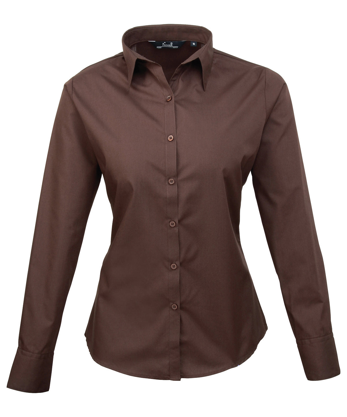 Women's poplin long sleeve blouse