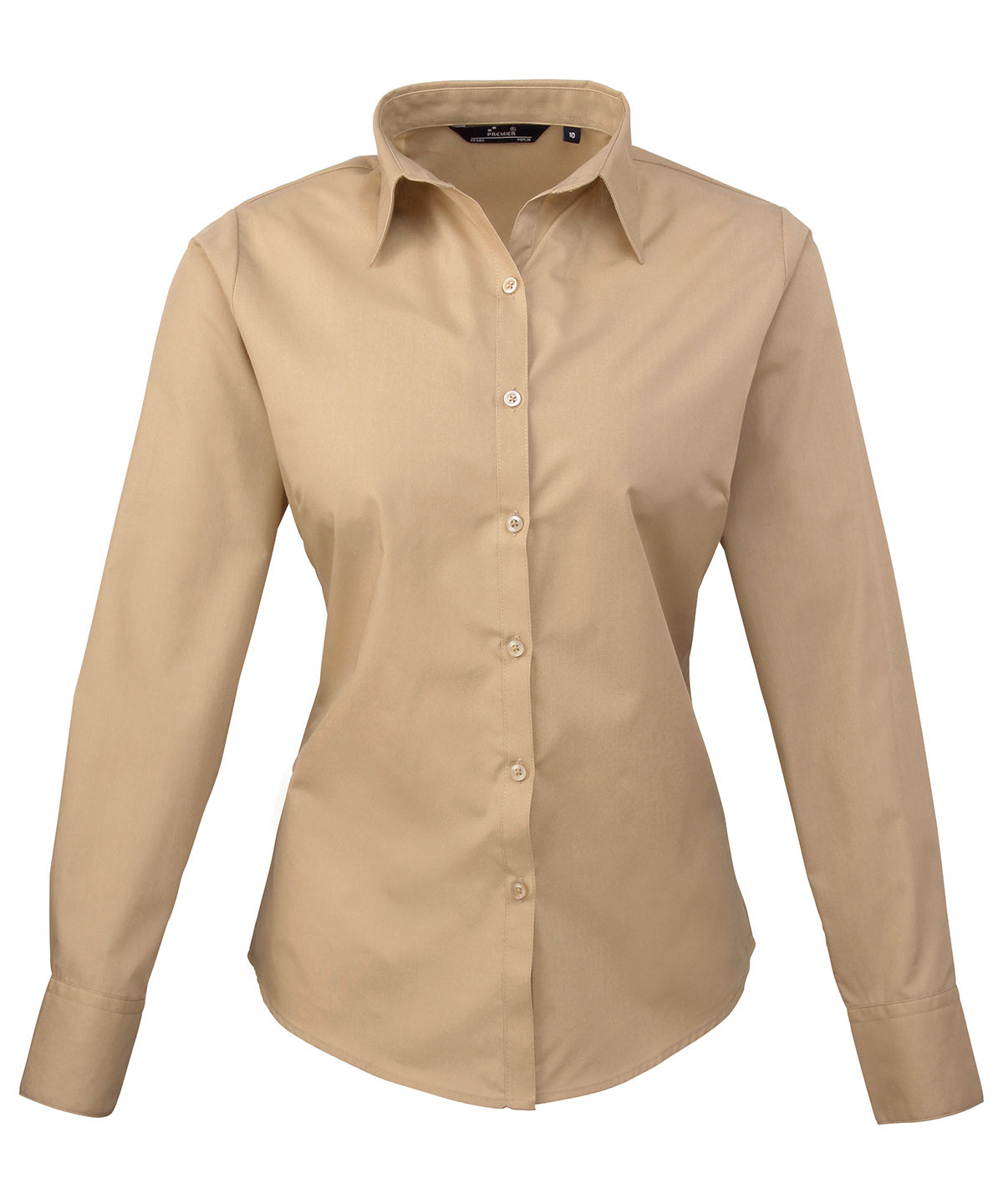 Women's poplin long sleeve blouse