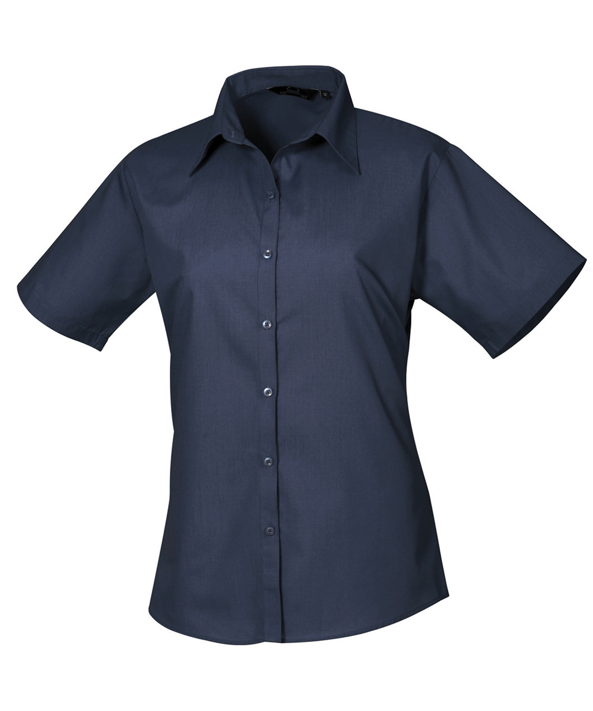 Women's short sleeve poplin blouse