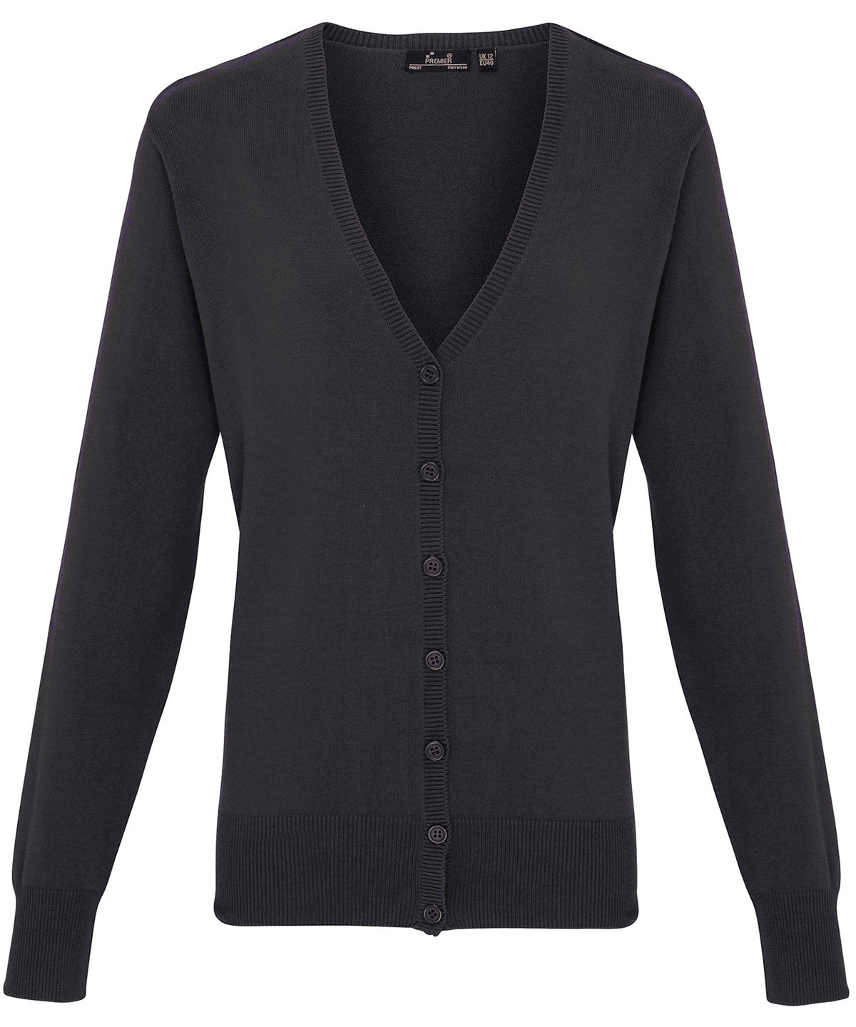 Women's button-through knitted cardigan