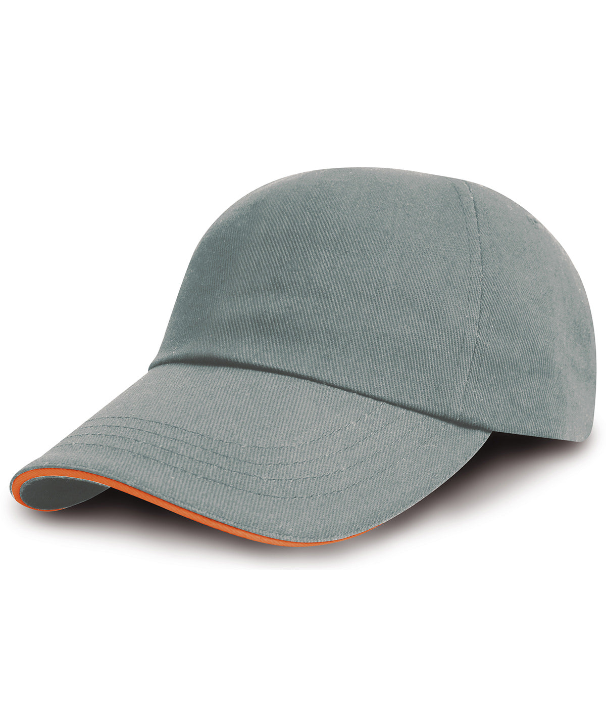 Brushed coton printers/embroiderers cap with sandwich peak