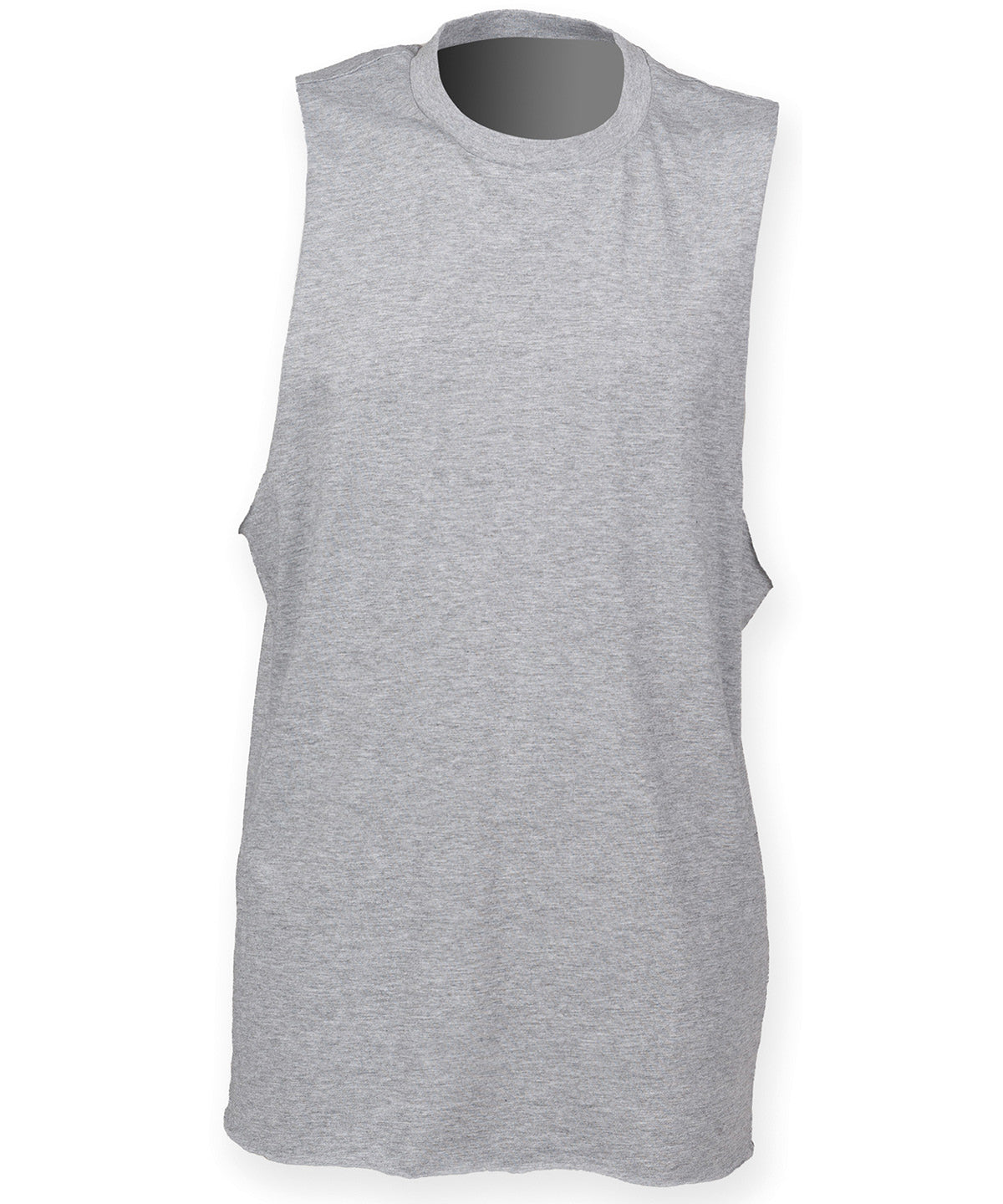 High neck slash armhole vest