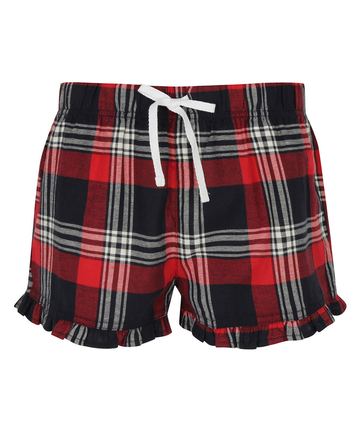 Women's tartan frill shorts