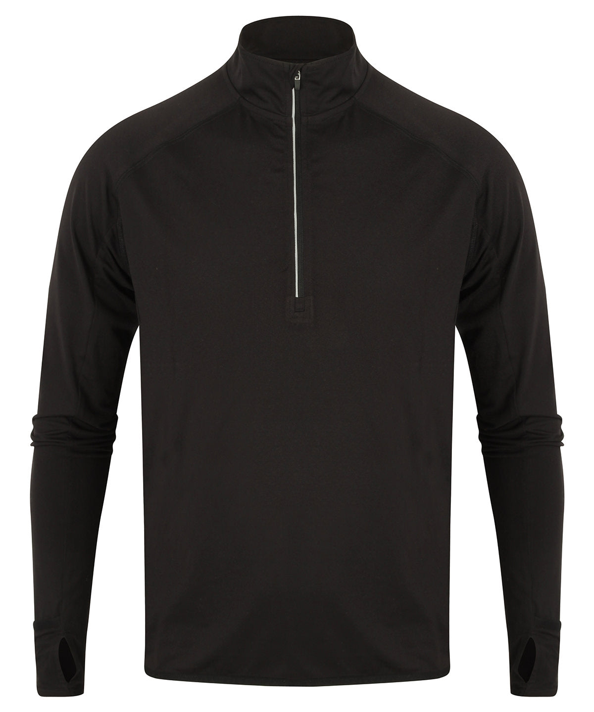 Long-sleeved ¼ zip top