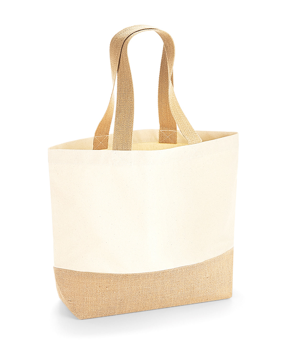 Jute base canvas tote