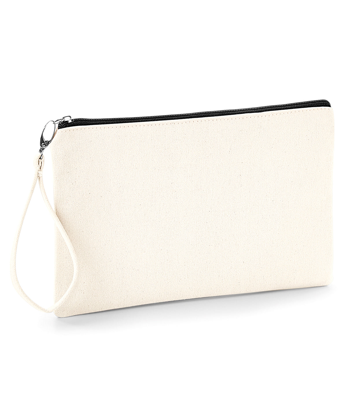 Canvas wristlet pouch