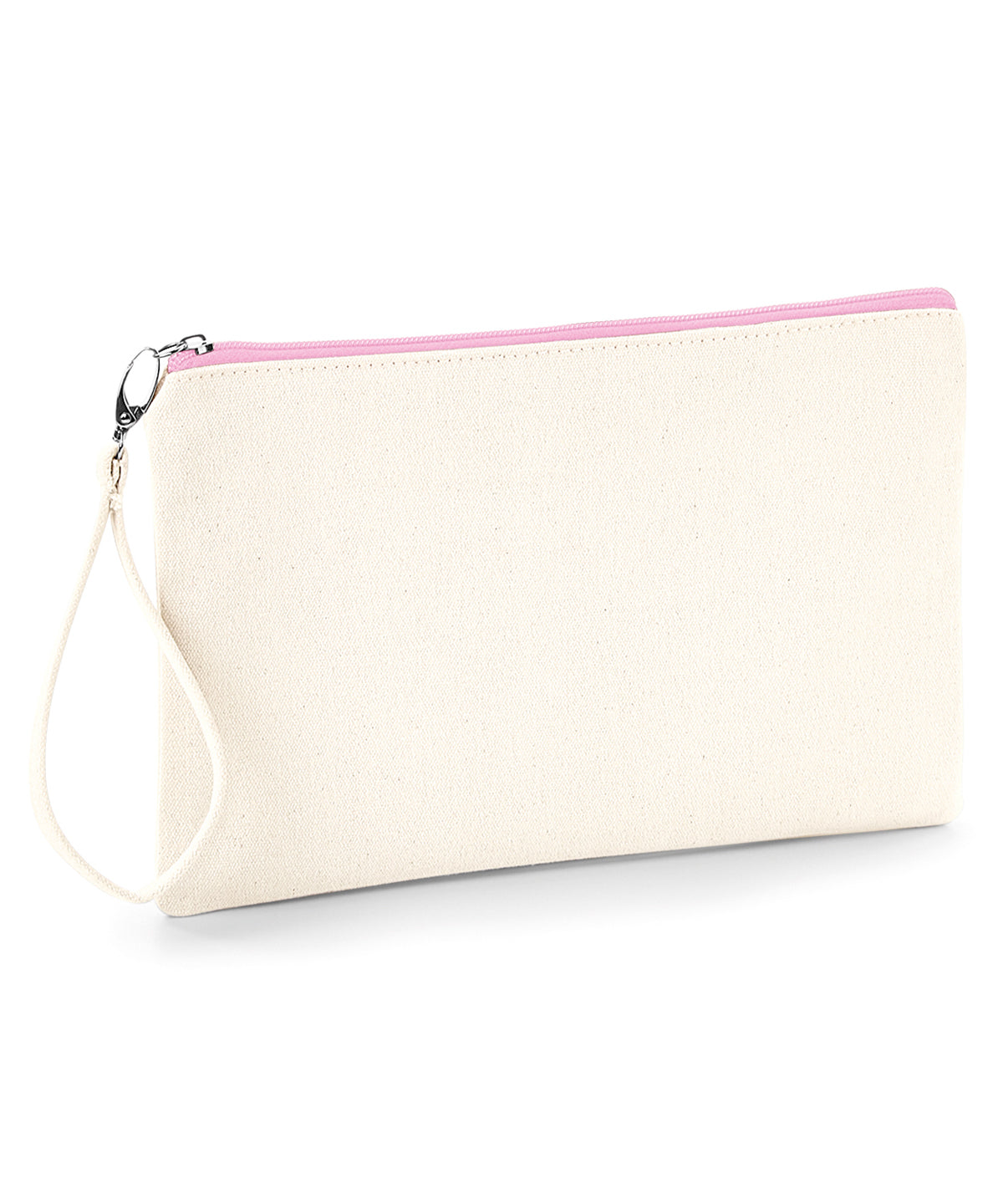 Canvas wristlet pouch