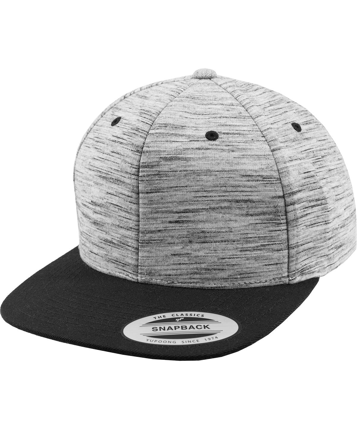 Stripes melange crown snapback (6089SC)