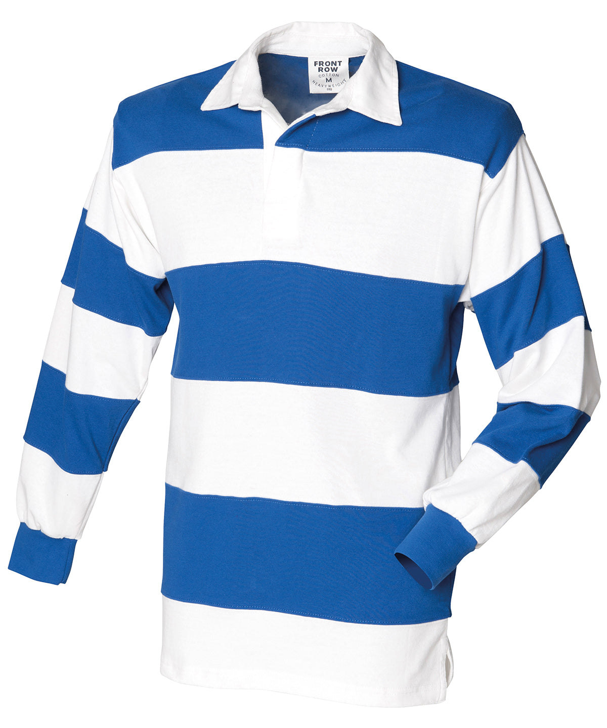 Sewn stripe long sleeve rugby shirt