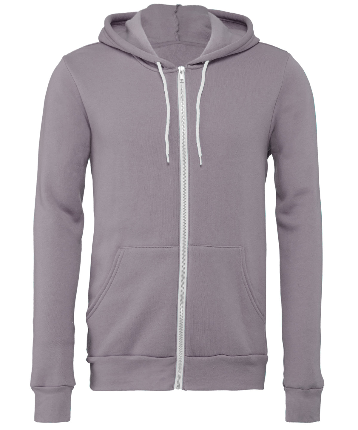 Unisex polycotton fleece full-zip hoodie