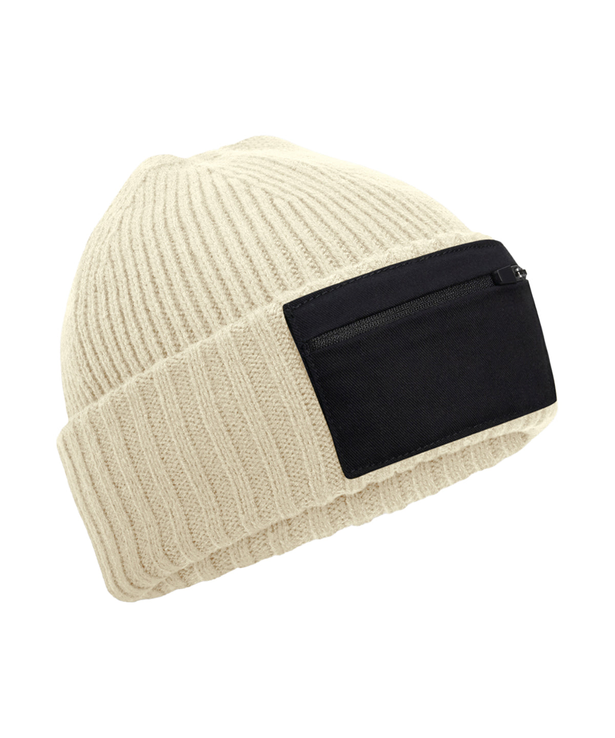 Zip patch beanie