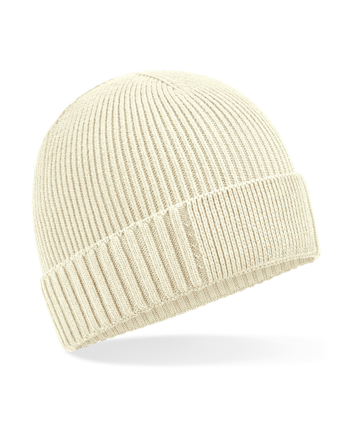 Organic cotton engineered patch beanie