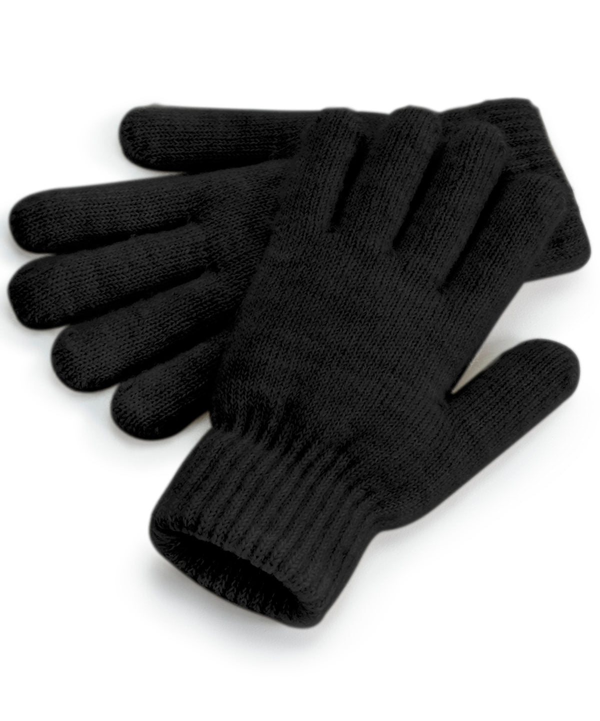 Cosy ribbed-cuff gloves