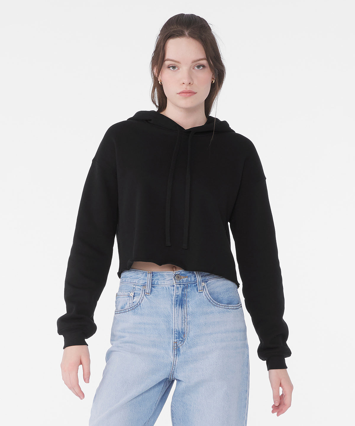 Women's cropped fleece hoodie