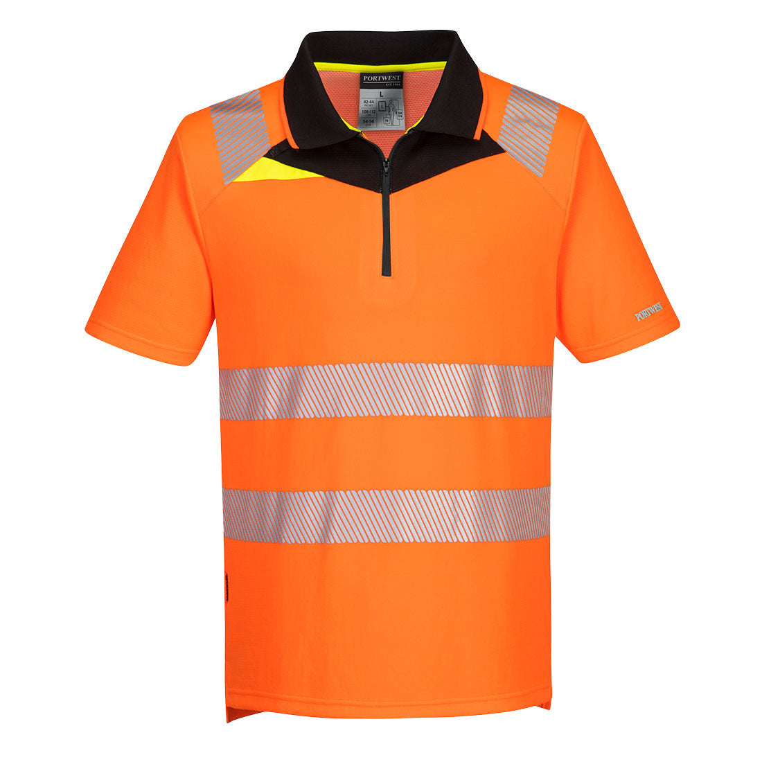 DX4 Hi-Vis Zip Polo Shirt S/S