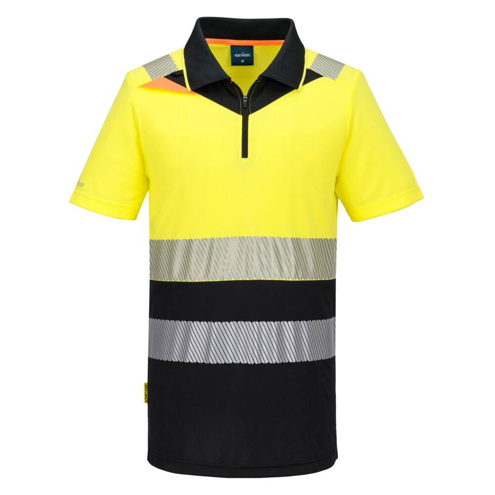 DX4 Hi-Vis Zip Class 1 Polo Shirt S/S