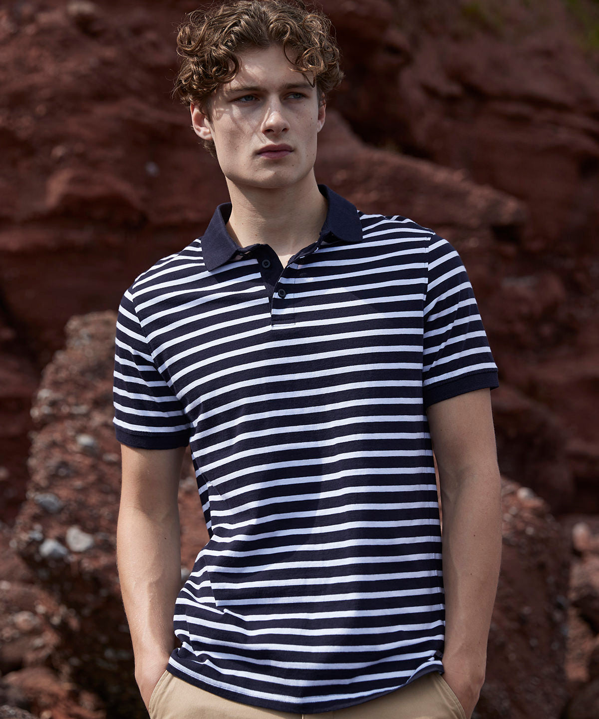 Striped Jersey polo shirt