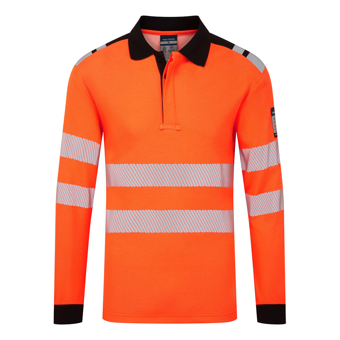 PW3 Modaflame Knit HVO FR Long Sleeve Polo Shirt