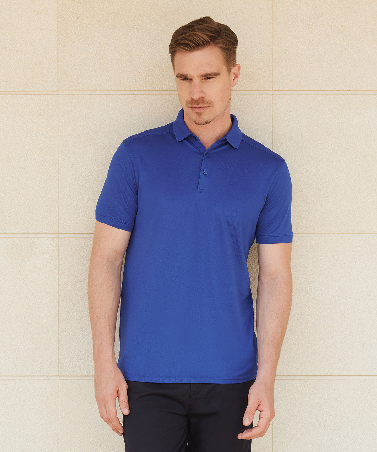 Stretch polo shirt with wicking finish (slim fit)