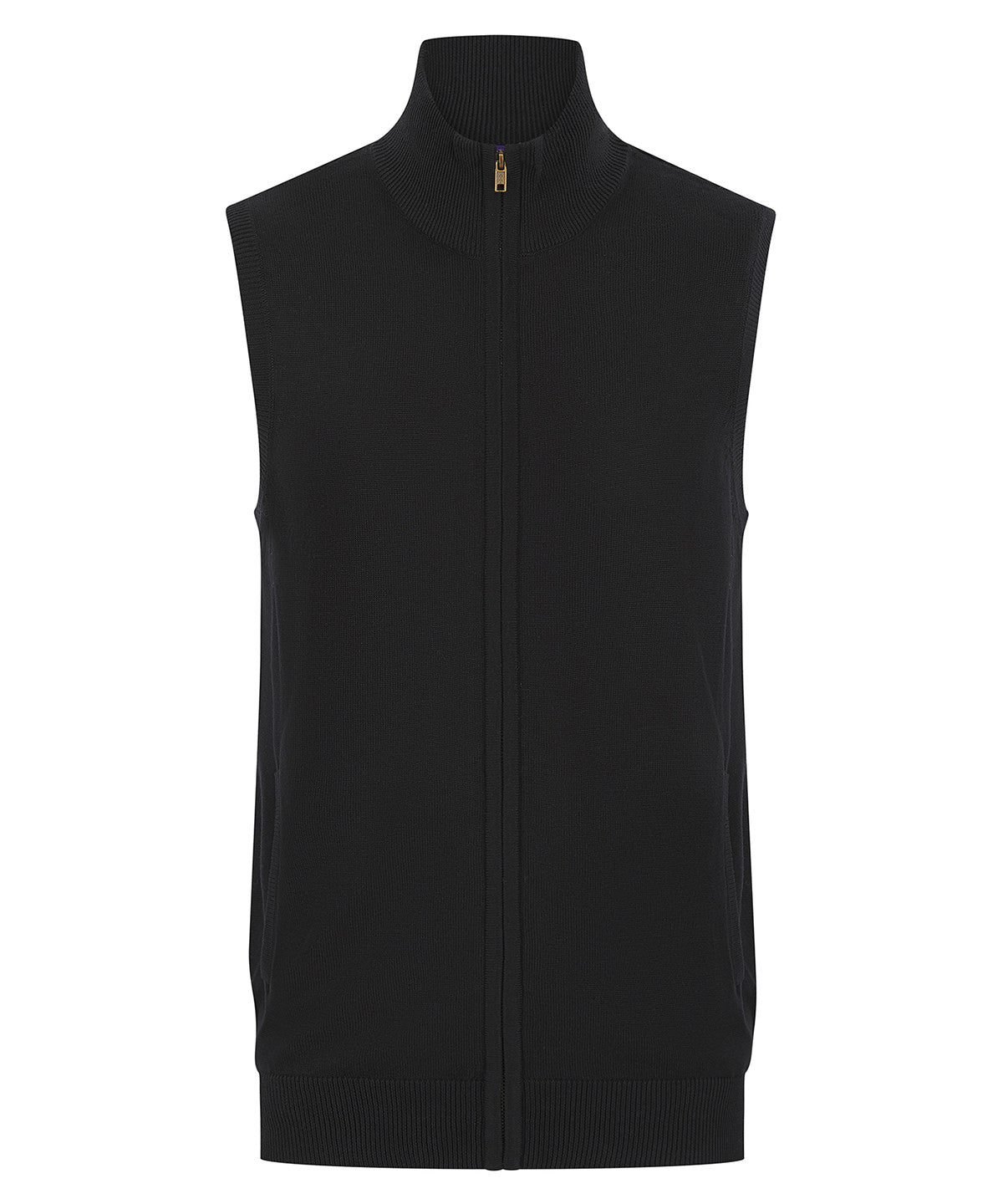 Sleeveless zip-through jumper