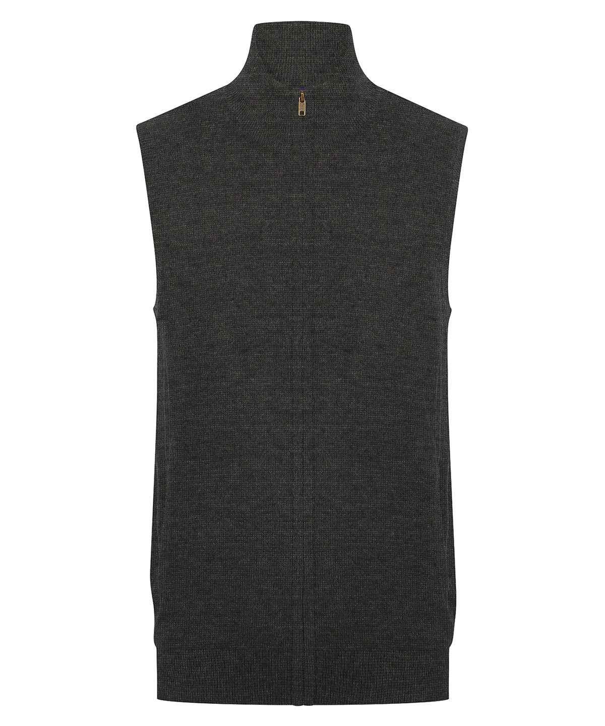 Sleeveless zip-through jumper