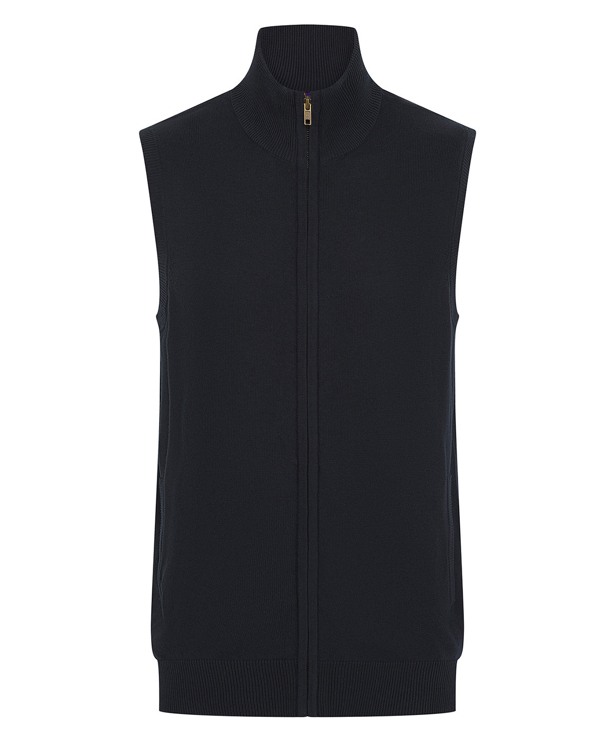 Sleeveless zip-through jumper