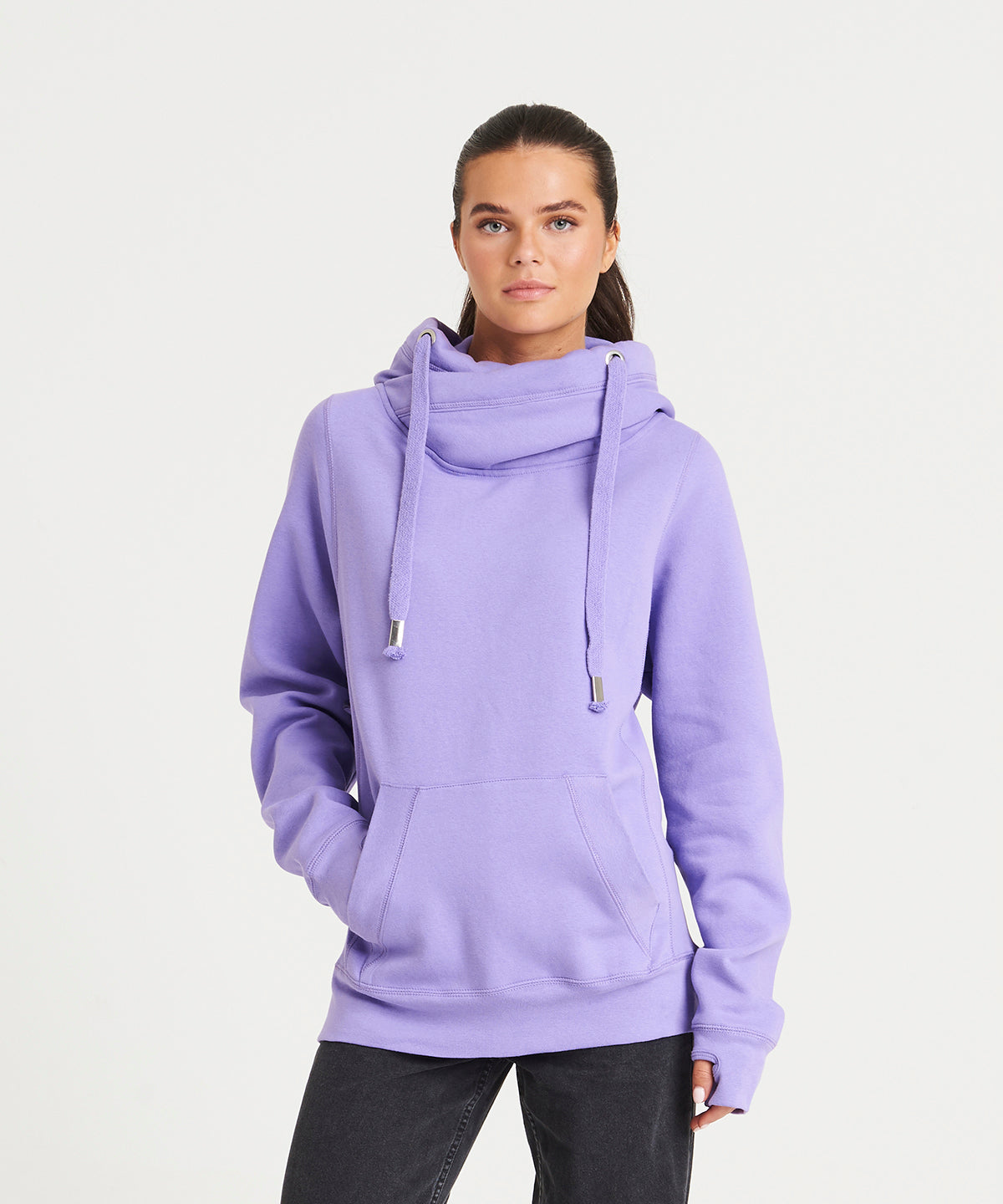 Cross neck hoodie