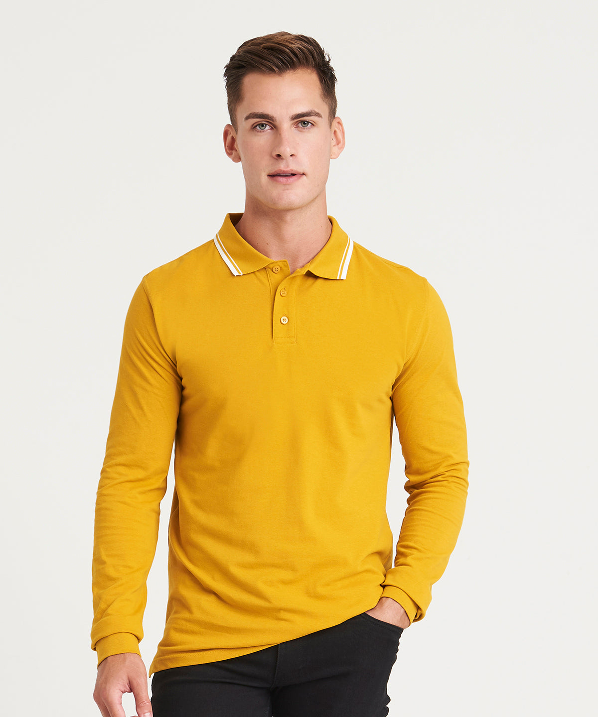 Long sleeve tipped 100 polo