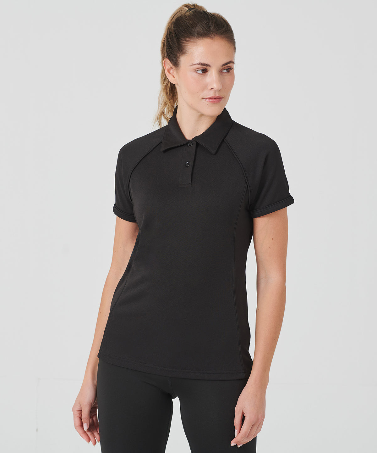 Women's piped performance polo