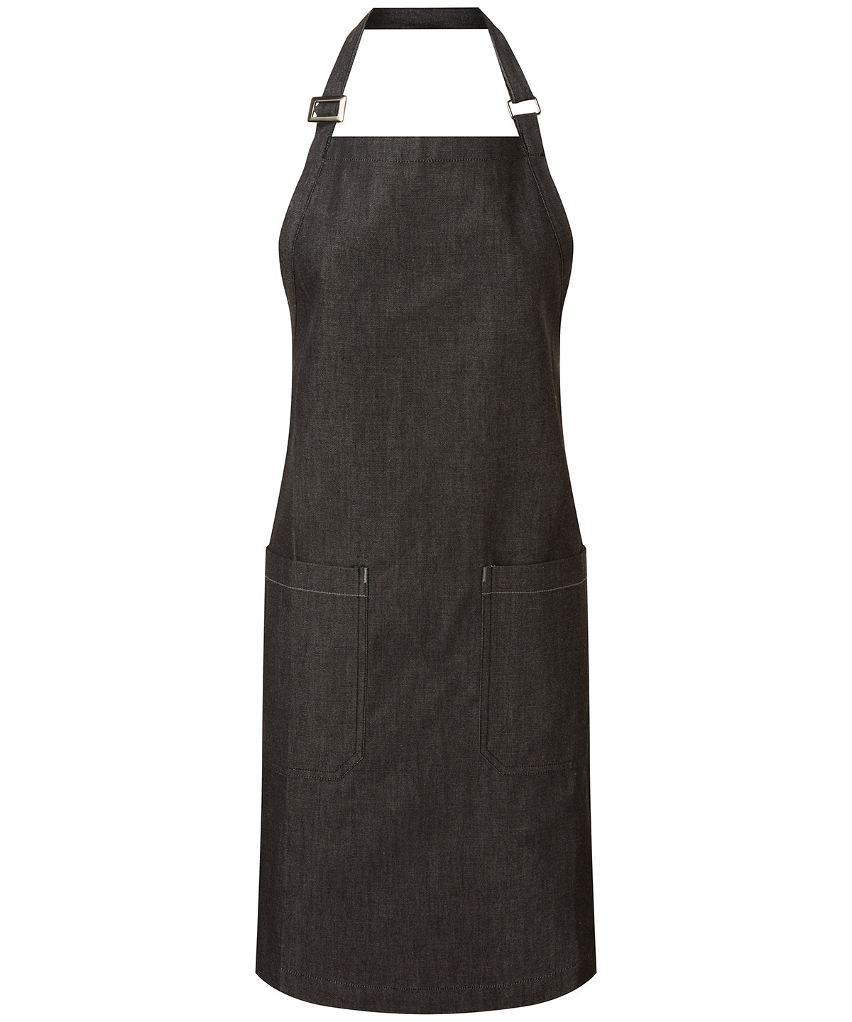 Cotton denim bib apron, organic and Fairtrade certified