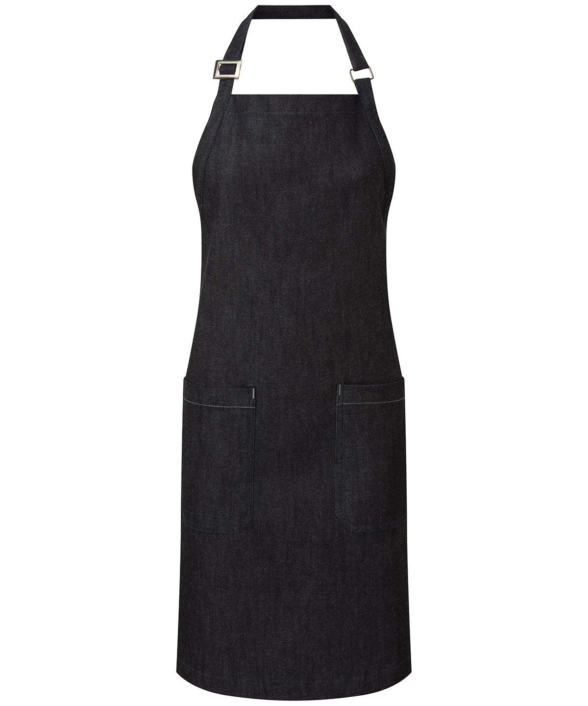 Cotton denim bib apron, organic and Fairtrade certified