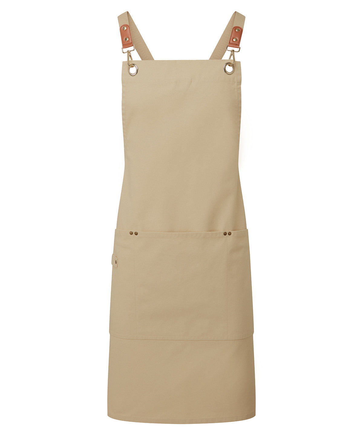 Clip ‘n’ Clasp cross-back bib apron