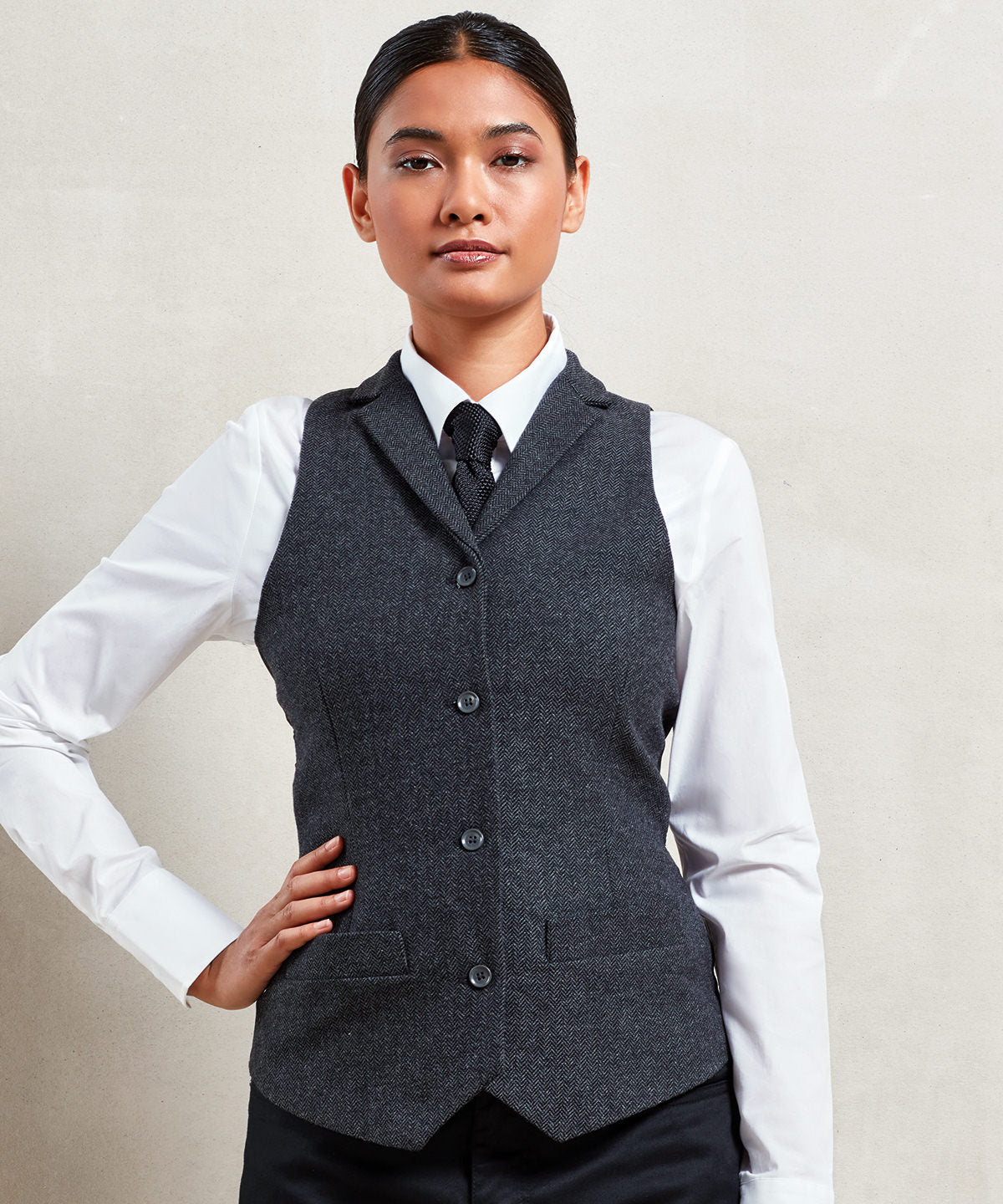 Women's herringbone waistcoat