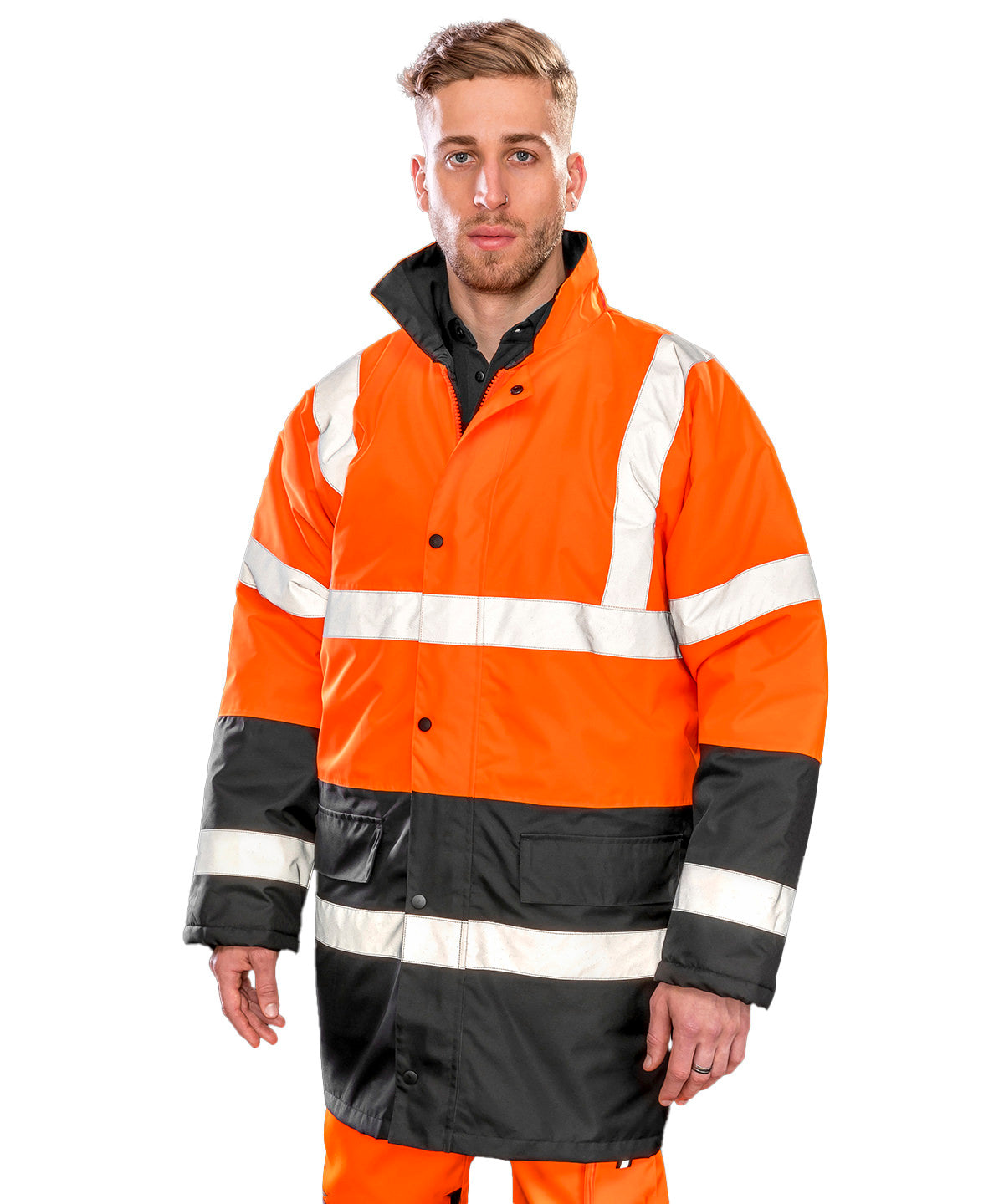 Motorway two-tone safety coat