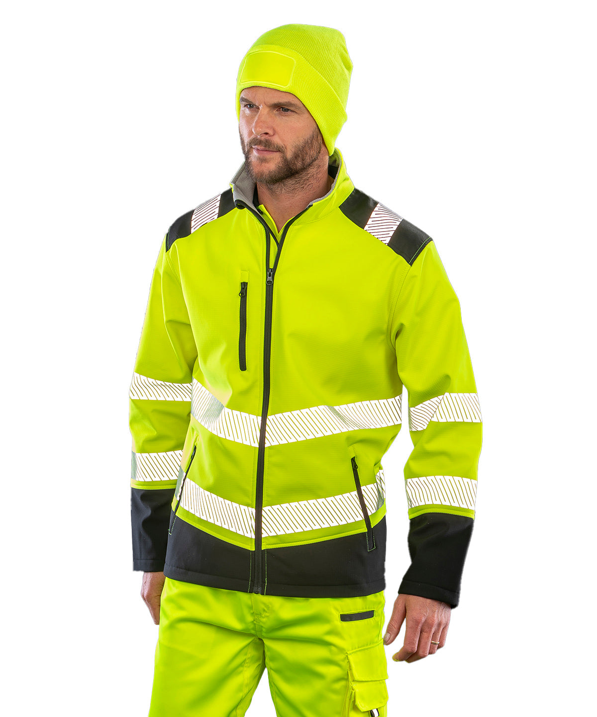 Printable ripstop safety softshell