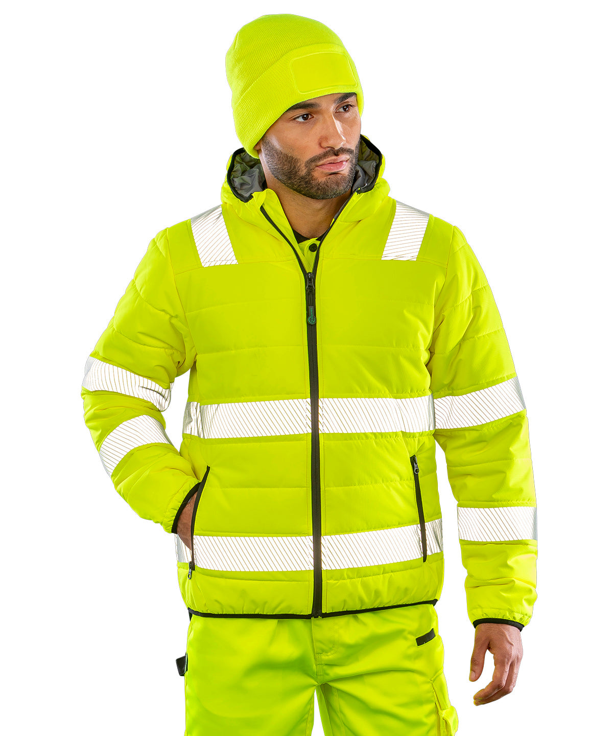 Recycled ripstop padded safety jacket