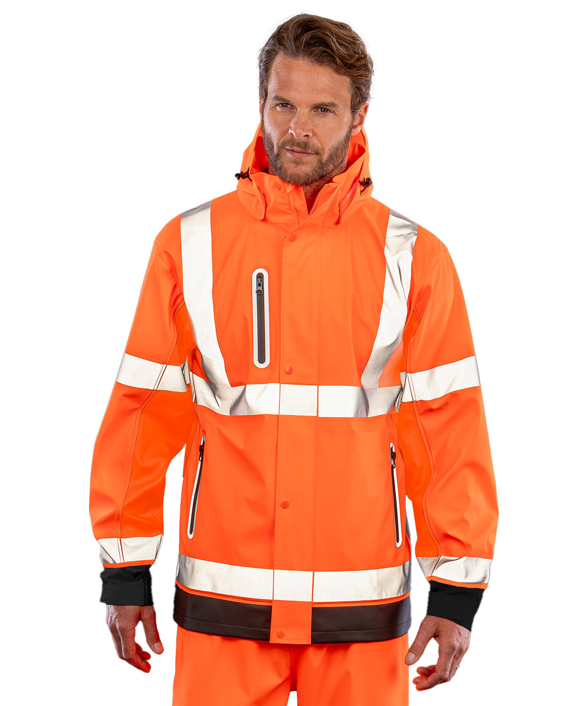 Heavy-duty prism PU safe and dry jacket with recycled backing