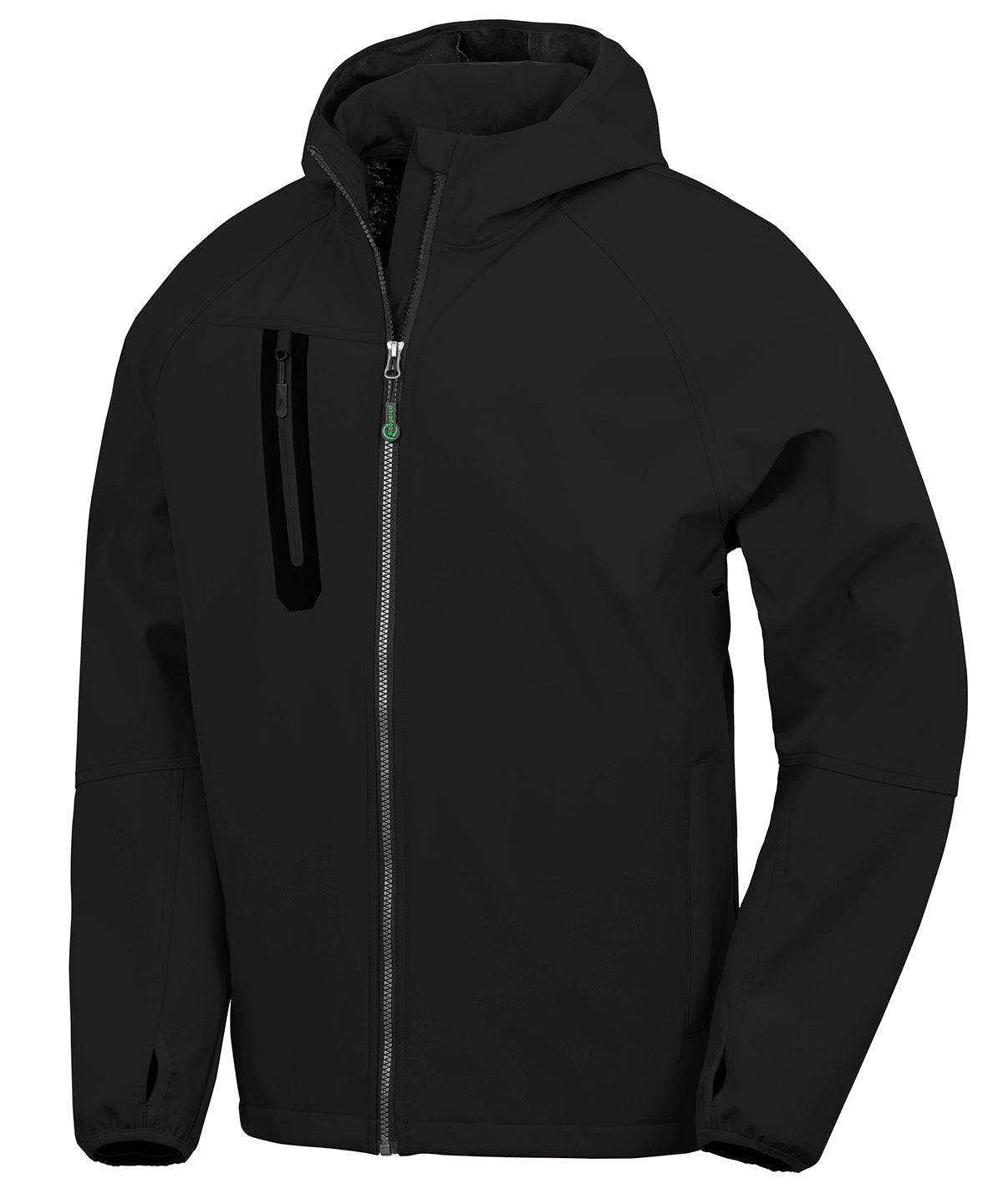 3-layer recycled printable casual hooded softshell